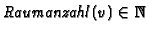 $\mathit{Raumanzahl}(v) \in {\mathbb{N} }$